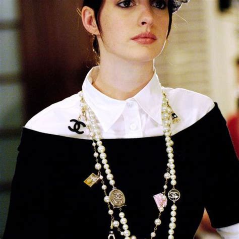 chanel necklace from the devil wears prada|anne hathaway chanel necklace.